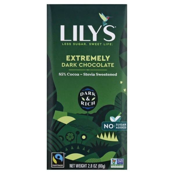 Lily's Extremely Dark Chocolate Bar 85 Cocoa 2.8 oz.