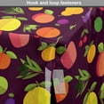 thumbnail image 4 of Fruits Dog Crate Cover, Natural Fresh Food Themed Cartoon Pattern of Cherry Apple Orange Peach, Easy to Use Pet Kennel Cover Small Dogs Puppies Kittens, 7 Sizes, Dark Fuchsia Multicolor, by Ambesonne, 4 of 6