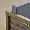 thumbnail image 3 of Noble House Oana Mid-Century, Modern Acacia Wood Club Chair, Gray/Dark Gray (Set of 2), 3 of 8