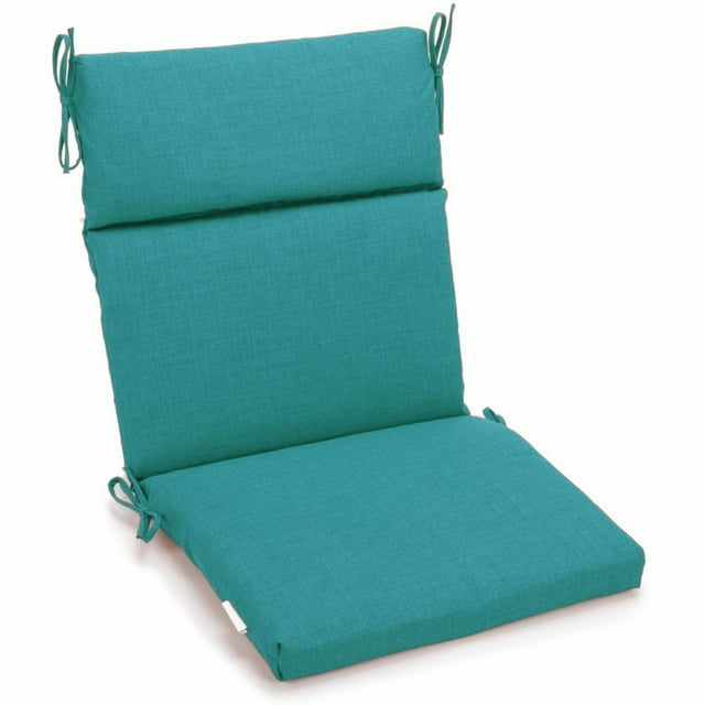 Coussin de Chaise d'Extérieur Carré pour Siège/dossier en Polyester Filé Uni de 22 Po sur 45 Po, Bleu Aqua