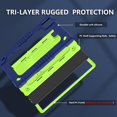 thumbnail image 2 of Fancing Case for T-Mobile Revvl Tab 5G 2023 Released Tablet,Shoulder Strap Soft Silicone & Hard Back Hybrid Shockproof Kids Friendly Protective Case for REVVL TAB 5G 2023 Released (Navy+Green), 2 of 6