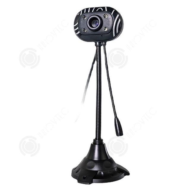 INN Webcam USB 480P HD PC Camera Long Pole 360 Degree Rotation for Video Calling Laptop Webcam