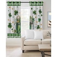 thumbnail image 2 of St Patrick's Day Blackout Curtains for Bedroom Living Room Darkening Curtains 54 Inch Long Spring Shamrock Flowers Vase Gold Coin Green Short Curtain for Small Window Treatment Drapes 42"x54"x2, 2 of 9