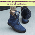 thumbnail image 5 of Winter warm snow boots with plush lining lightweight high boots outdoor waterproof non-slip hiking shoes, 5 of 7