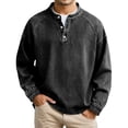 thumbnail image 2 of Kureaily Autumn Winter Long Sleeve Shirt For Slim Fit Casual Pintuck Washed Crewneck Top For Everyday Wear Men’s Short Sleeve Shirt, 2 of 5