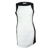 Calvin Klein Women's Textured Colorblocked Jersey Dress