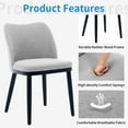 thumbnail image 4 of Juego de 2 Sillas de Comedor: Sillas Laterales de Comedor Tapizadas en Tela, Silla para Mesa de Comedor con Asiento Acolchado y Patas de Madera - Sillas de Comedor Modernas para Cocina, Restaurante,, 4 of 8