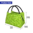 thumbnail image 2 of Fotbe Lime green glitter Bolsa Térmica Portátil con Estampado, Bolsa de Entrega de Alimentos Aislada, Bolsa Reutilizable de Gran Capacidad para Comidas y Supermercado, 2 of 6