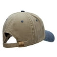 thumbnail image 4 of Religious Cross Embroidered Cotton Wash Cap - Khaki Navy OSFM, 4 of 5