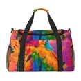 thumbnail image 1 of Fotbe Colorful Parrot Jungle Dream A Bolsa de Viaje con Estampado, Bolsa de Fin de Semana para Mujer con Compartimento para Zapatos, Bolsa de Gimnasio con Bolsillo Húmedo, 1 of 7