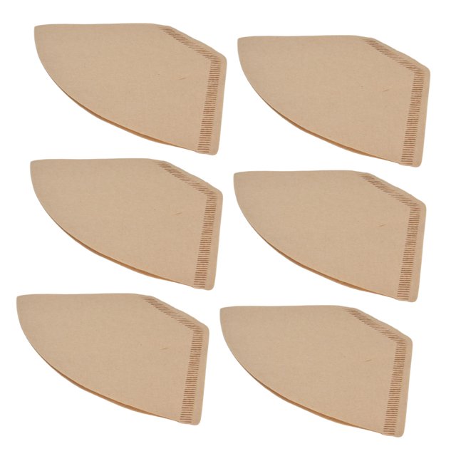 Filter Paper 100Pcs V60 Wood Pulp Coffee Bleach Free Filter Paper Fan Type Strainer For Filter Cup Primary Color American Filter Paper Hand Pour