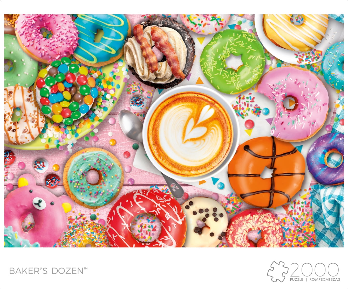 Baker's Dozen Donuts Puzzle 2000 Pieces Buffalo Games 38.5" x 26.5" BRAND NEW 