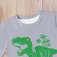 thumbnail image 5 of TOWED22 Toddler Boys Pajamas Cotton Summer Pjs for Boy Jammies Dinosaur Dog Little Kids Clothes Sleepwear Short Sets Size 2-7T Light Gray,3-4 Y, 5 of 6