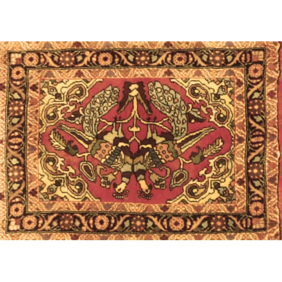 Ahgly Company Indoor Rectangle Persian Brown Traditional Area Rugs, 7' x 9'