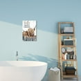 thumbnail image 3 of XUFX Highland Cow Pictures Wall Decor:Hello Sweet Cheeks Bathroom Decor Cow Canvas Prints Poster Rustic Farmhouse Highland Cow Wall Art Country Home Decor Unframed 8x10inch, 3 of 3