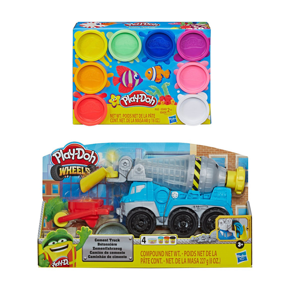 Play Doh Bundle Play Doh Wheels Cement Truck + Play Doh 8 Pack of