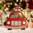 thumbnail image 1 of Calendario navideño Fiudx popular para coche con luces de madera con tapa y fecha de patchwork, 1 of 6