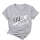 thumbnail image 5 of Camisetas de Cuello de Tripulación de Manga Corta para Mujeres Carta Impresa Camiseta 95% Poliéster 5% Spandex, Manga Corta Cuello Redondo Top Casual para Diario, 5 of 5