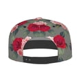 thumbnail image 4 of Daiia Rose Flowers print Flat Bill Hats Flat Brim Trucker Cap Baseball Cap Adjustable Classic Low Profile Hat Unconstructed Plain Cap, 4 of 9