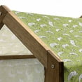 thumbnail image 5 of Green and White Pet House, Hand Drawn Style Funny Chameleons with Leafy Flower Stems, Outdoor & Indoor Portable Dog Kennel with Pillow and Cover, 5 Sizes, Apple Green White, by Ambesonne, 5 of 5