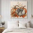 thumbnail image 4 of Orange Grey Pumpkins Fall Wall Art Painting on Canvas, Thanksgiving Rustic Canvas Art Home Prints Wall Art Framed Modern Artwork for Living Room Bedroom Wall Decor 8x8in, 4 of 9