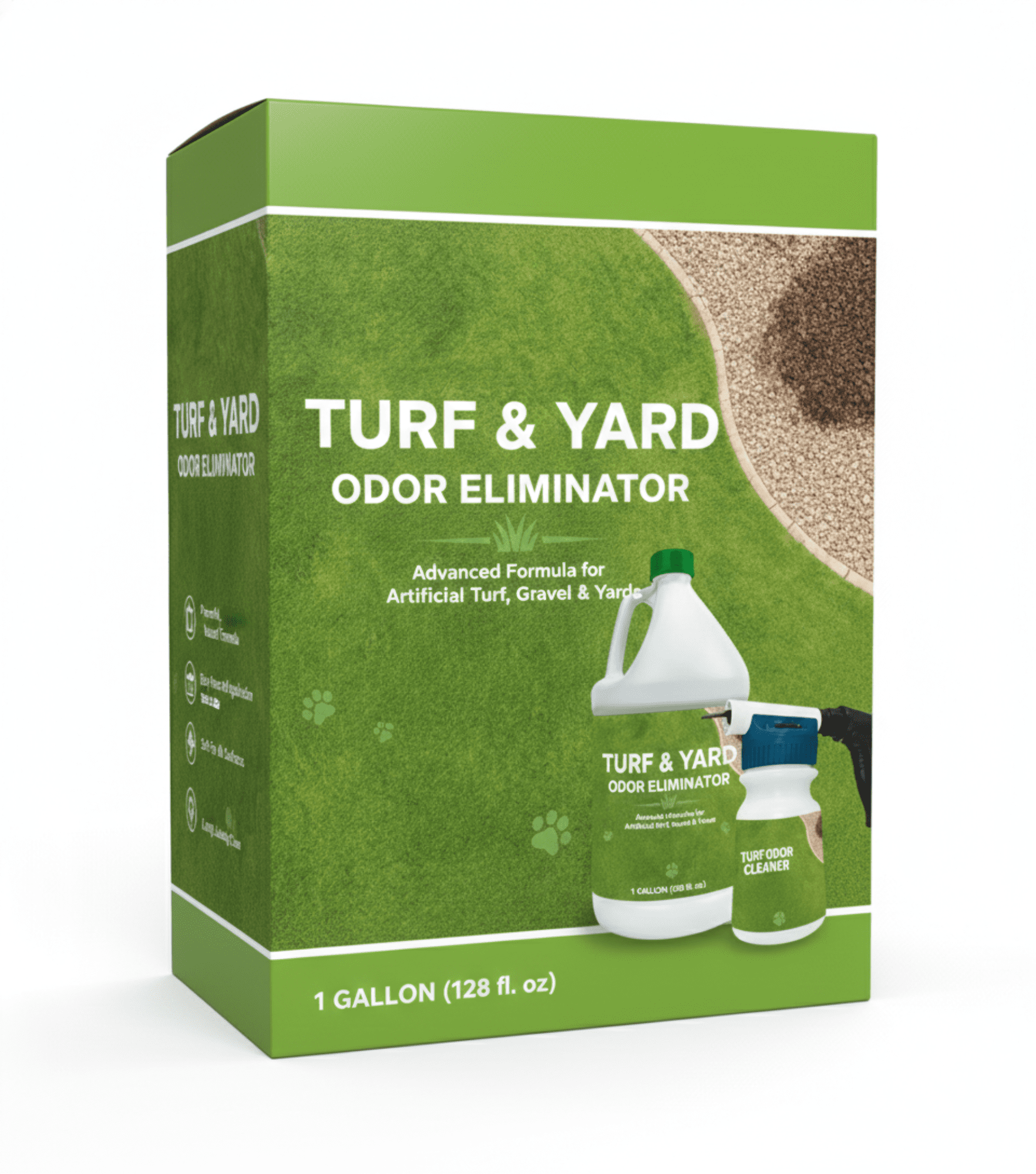 Turf & Yard Pet Odor Eliminator Enzymatic Outdoor Cleaner for Grass, Turf, Gravel & Patios, Hose Spray Odor Remover