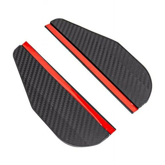 1 Pair Car PVC Carbon Fiber Rain Shield Rear View Mirror Rain Eyebrow Adhesive for Rear View Mirror Car Rain Shield