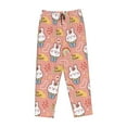 thumbnail image 6 of Uemuo Rabbit So Cute Pattern Women's Wide Leg Palazzo Lounge Pants with Pockets Light Weight Loose Comfy Casual Pajama Pants-Large, 6 of 9