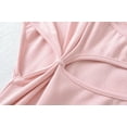 thumbnail image 6 of Women's Fashion Tops Cap Sleeve Hollow out Solid Color Cotton Tee Slim Fitted Tunic Tops Soft Comfy Clothes (S, Pink), 6 of 6