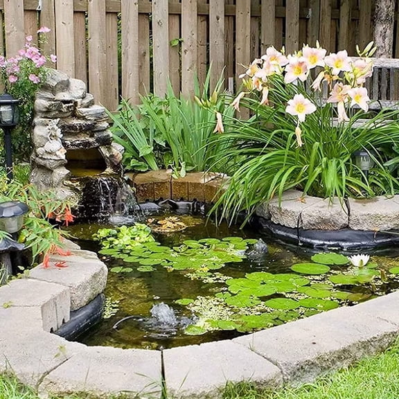 BESTYASH Flexible Black Pond Liner for Fish Ponds, Water Gardens, Backyard Landscaping and Outdoor Water Features