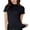 Black, variant on Women's Crew Neck Short Sleeve Double Lined Tee - Slim Fit Basic Top - Cloud Pro Collection - Polyester Blend - S-XXXL - Versatile Wardrobe Staple