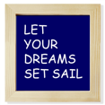 thumbnail image 1 of Let Your Dream Set Sail Art Deco Fashion Square Picture Frame Wall Tabletop Display, 1 of 3