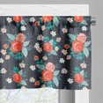 thumbnail image 5 of Ambesonne Floral Valance & Curtain, Feminine Colorful Roses Art, 55"x36", Dark Indigo and Multicolor, 5 of 7