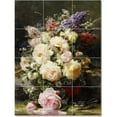 thumbnail image 1 of Ceramic Tile Mural-Jean Baptiste Robie Flowers Painting 175. 24" w x 32" h using (12) 8 x 8 ceramic tiles, 1 of 3