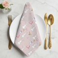 thumbnail image 2 of Easter Bunny Cloth Napkins, Spring Carrots Cute Rabbit Pink Love Heart Gifts Washable and Reusable Dinner Napkins Set of 4, Table Napkin for Kitchen Party Birthday Wedding Hotel Housewarming 20"x20", 2 of 9