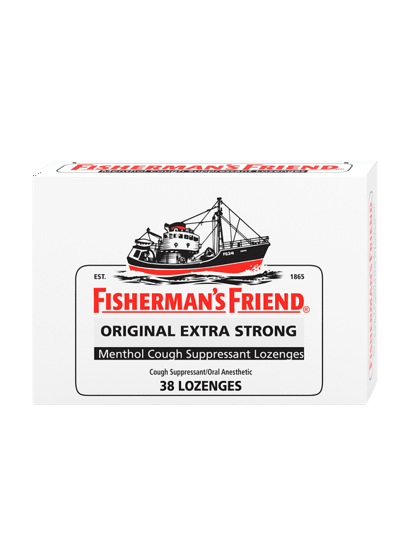Fisherman’s Friend Cough Suppressant & Sore Throat Lozenges, Original Extra Strong, Menthol, 38CT