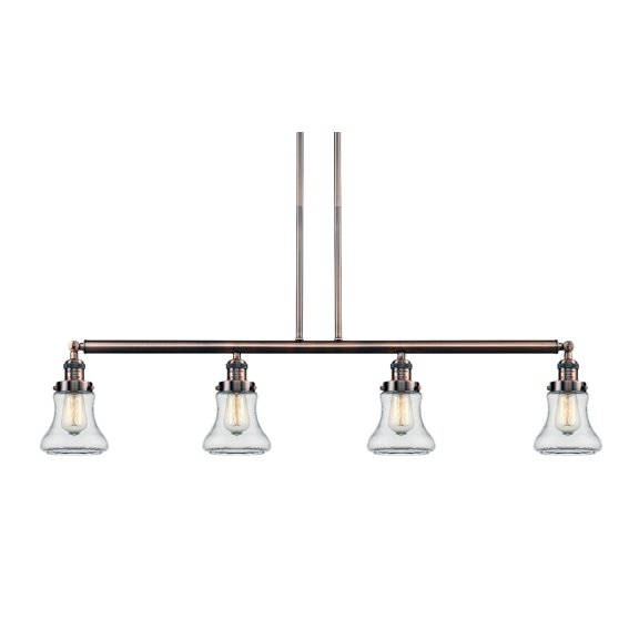 Innovations Lighting 214-S Bellmont Bellmont 4 Light 51" Wide Linear Chandelier - Copper