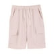 thumbnail image 4 of WILLBEST Pantalones Cortos de Lino de Verano para Hombre, con Bolsillos Grandes, para Playa, Deportivos, de Rayas Lisas, Ligeros y Elásticos, para Verano, Holgados y Casuales., 4 of 6