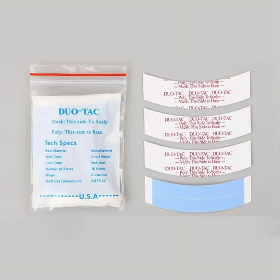 36Pc/Bag Super Strong Duo- Wig Double Tape Slitting Line Sided Adhesive Extension Hair Strips for Toupees/Lace Wig
