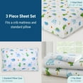 thumbnail image 5 of Wildkin Kids 100% Cotton Sheet Set for Boys and Girls - Toddler (Dinosaur Land Blue), 5 of 8