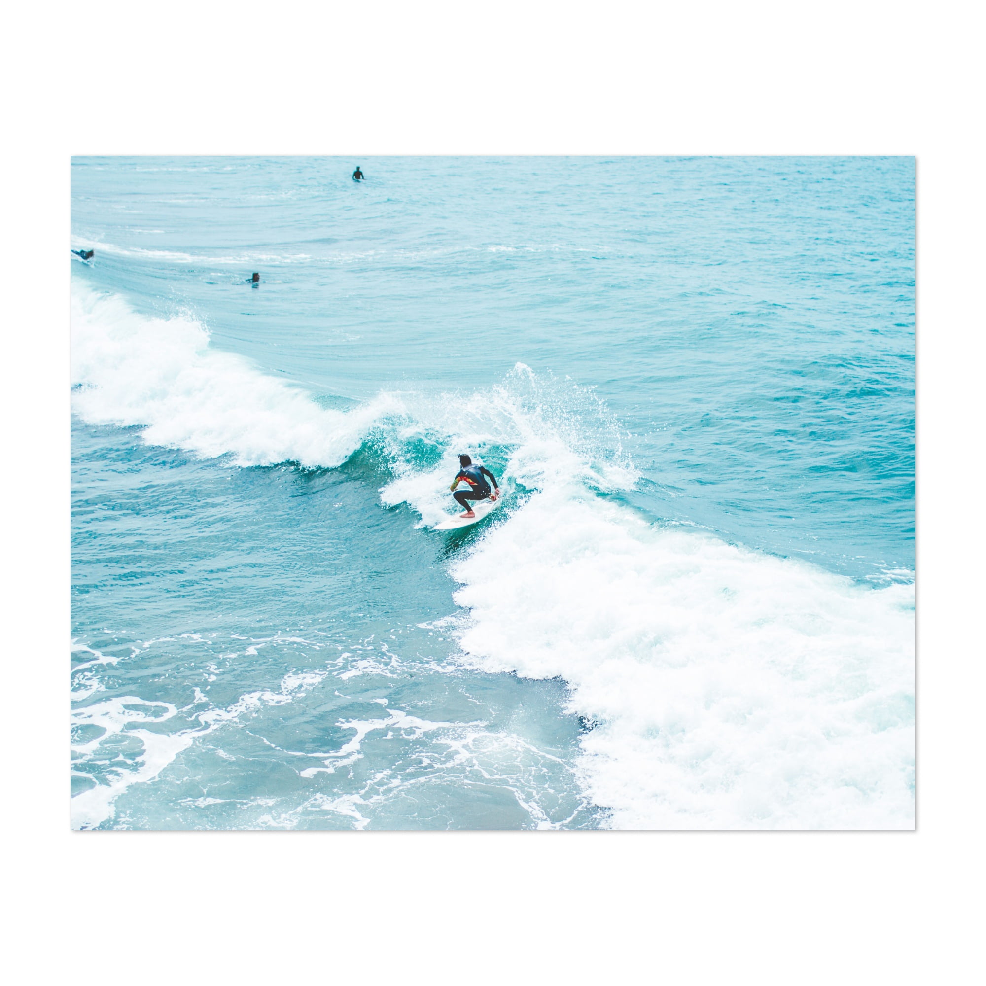 Crashing Wave Surfing Sunset Seascape SINGLE CANVAS WALL ART Picture Print 