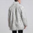 thumbnail image 6 of PuLe Jackets for Men Mens Warm Faux Furry Coat Jacket Winter Solid Stand Collar Outerwear, 6 of 8