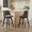 Dark, variant on Modern Swivel Counter Chairs in Linen Fabric with Button-Tufted Backrest Set of 2 for Bar Kitchen Island Dining Room