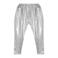 thumbnail image 4 of renvena Girls Boys Shiny Metallic Harem Pants Jazz Hip Hop Latin Ballet Street Dance Leggings, 4 of 7