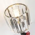 thumbnail image 5 of FSLiving Rechargeable Battery Operated LED Steampunk Table Lamp with Remote RV Dimmable Industrial Water Pipe Light Retro Black Portable Crystal Iron Book Light Nightstand Restaurant Cafe - Set of 2, 5 of 5