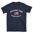 thumbnail image 1 of Winthrop Town Massachusetts Patriot Men's Cotton T-Shirt, 1 of 1