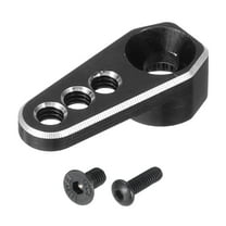 Aluminum Alloy 1/18 25T Steering Servo Arm Horn Black for DIY RC Car/Boat/Airplane Boat 1 Pcs
