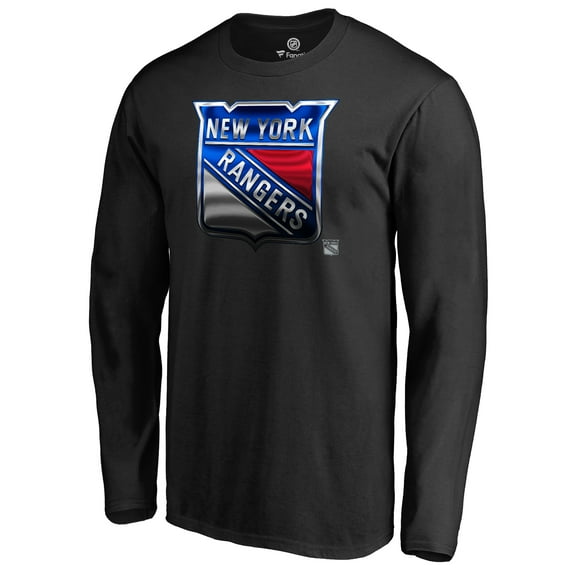 Men's Black New York Rangers Midnight Mascot Long Sleeve T-Shirt