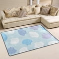 thumbnail image 2 of SKYSONIC Colorful Seashell On Light Blue Lightweight Carpet Mats Area Soft Rugs Floor Mat Rug Decoration for Kids Room Living Room Bedroom 72 x 48 inches, 2 of 6