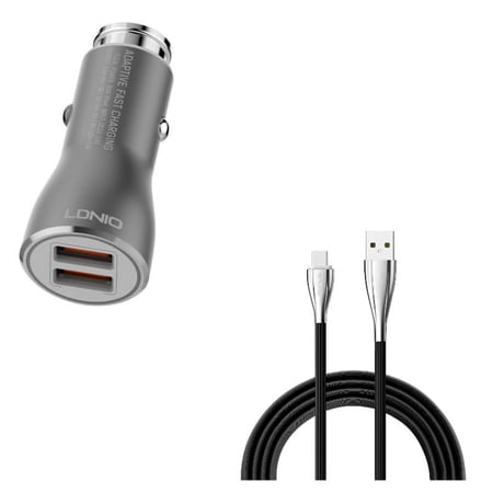 2-Port USB 36W Fast Car Charger w Charger Cord Type-C 10ft USB Cable Z3J for OnePlus 5T  6  6T  7 Pro - Razer Phone 2 - RED Hydrogen One - Samsung Galaxy Tab S3 9.7 S9 Plus  S8+ S8  S10e S10 price history on PriceWatchPro